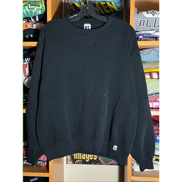 Vintage 90s Russell Athletic Made In USA Blank Sweater - Picture 1 of 5